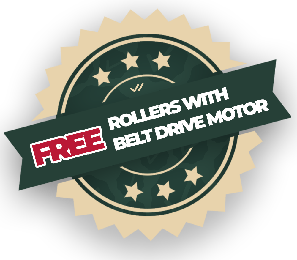 Free Rollers with Belt Drive Motor
